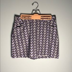 Purple and grey golf skort